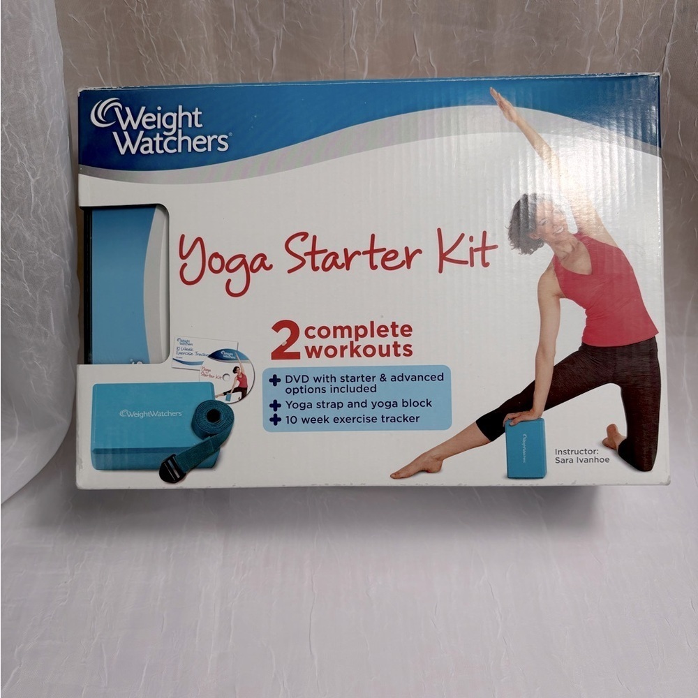 Weight Watchers Yoga Starter Kit-2 Complete Workouts-Includes Yoga Strap & Block